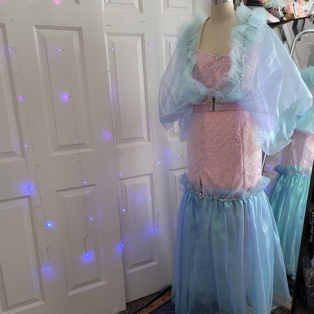 OOAK Mermaid Inspired Dress and CoverUp
